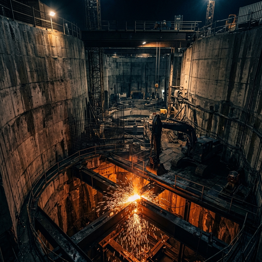 Industrielle Baustelle